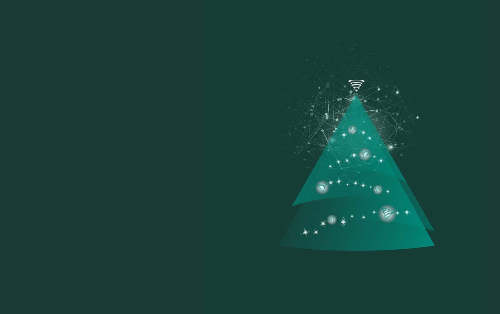 Minimalist Christmas Desktop Big Tree Wallpaper