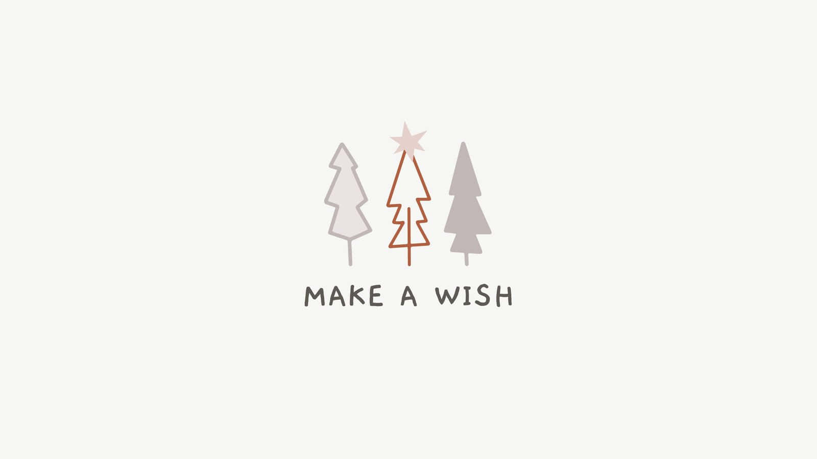 Minimalist Christmas Desktop Wish Wallpaper