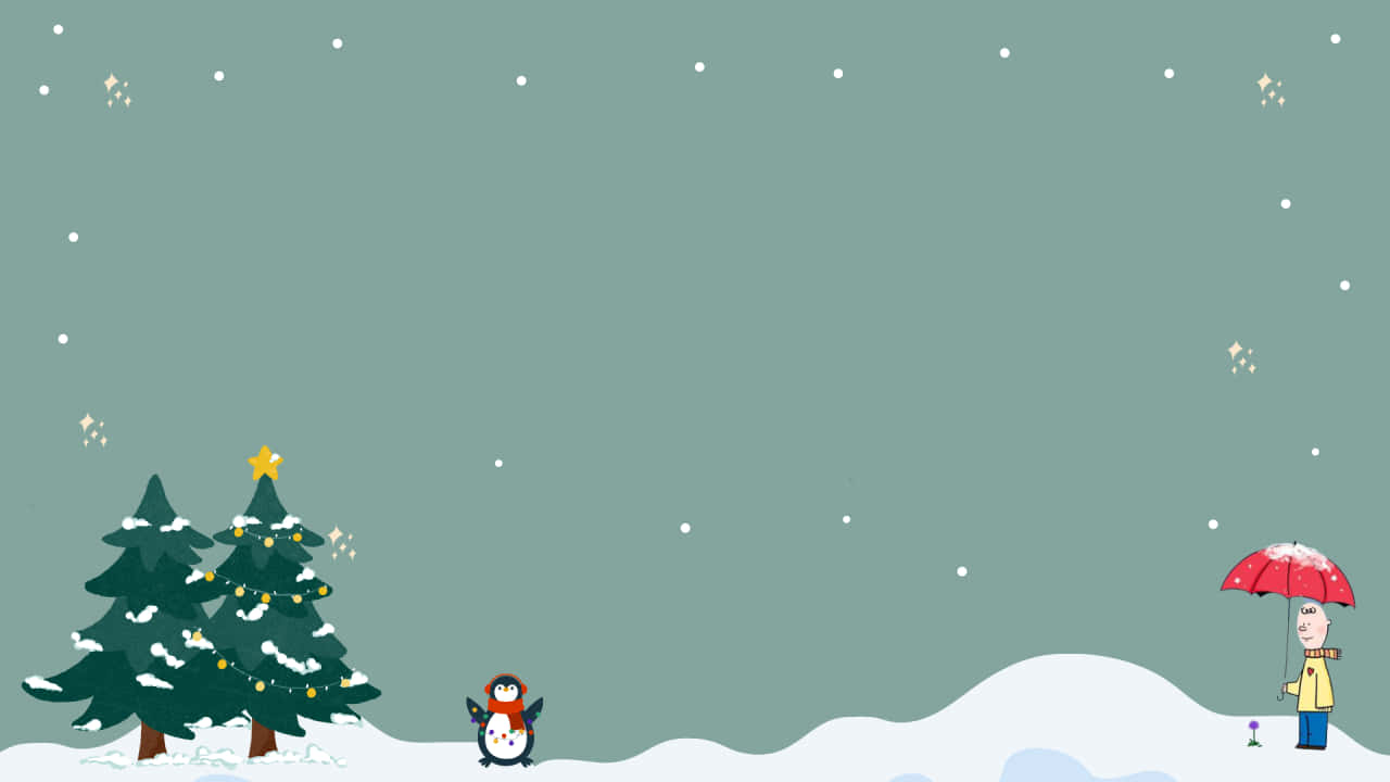 Get in the festive mood with this minimalist christmas desktop Wallpaper
