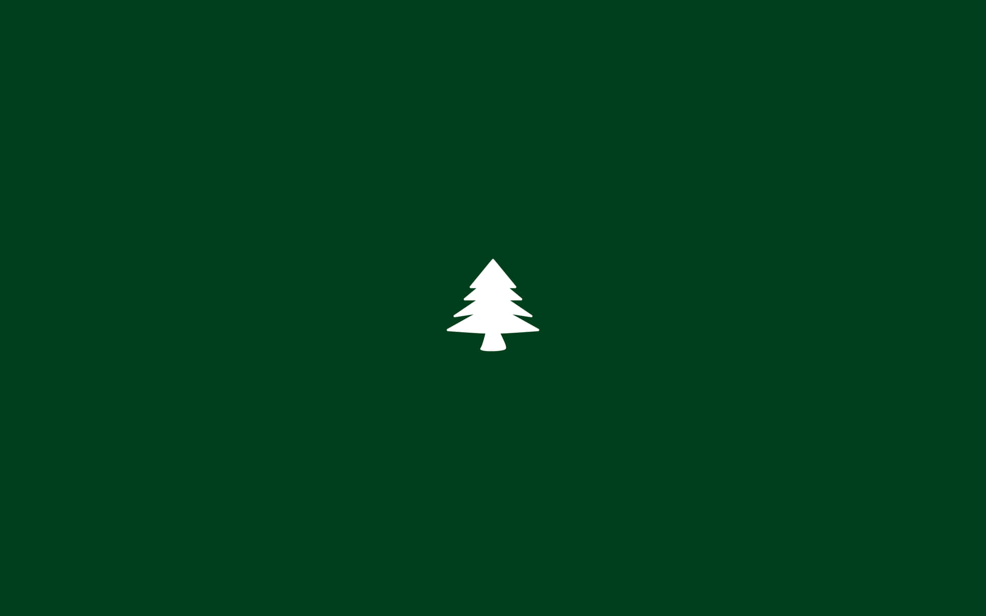 Minimalist Christmas Desktop Green Wallpaper