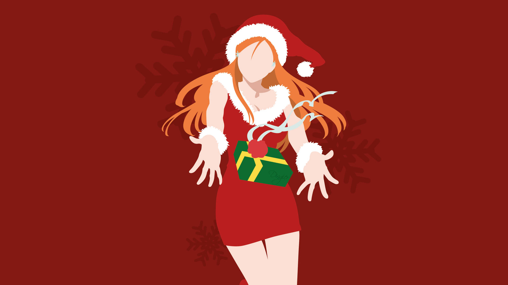 Download Minimalist Christmas Orihime Inoue Bleach 4k Ultra Hd Wallpaper |  