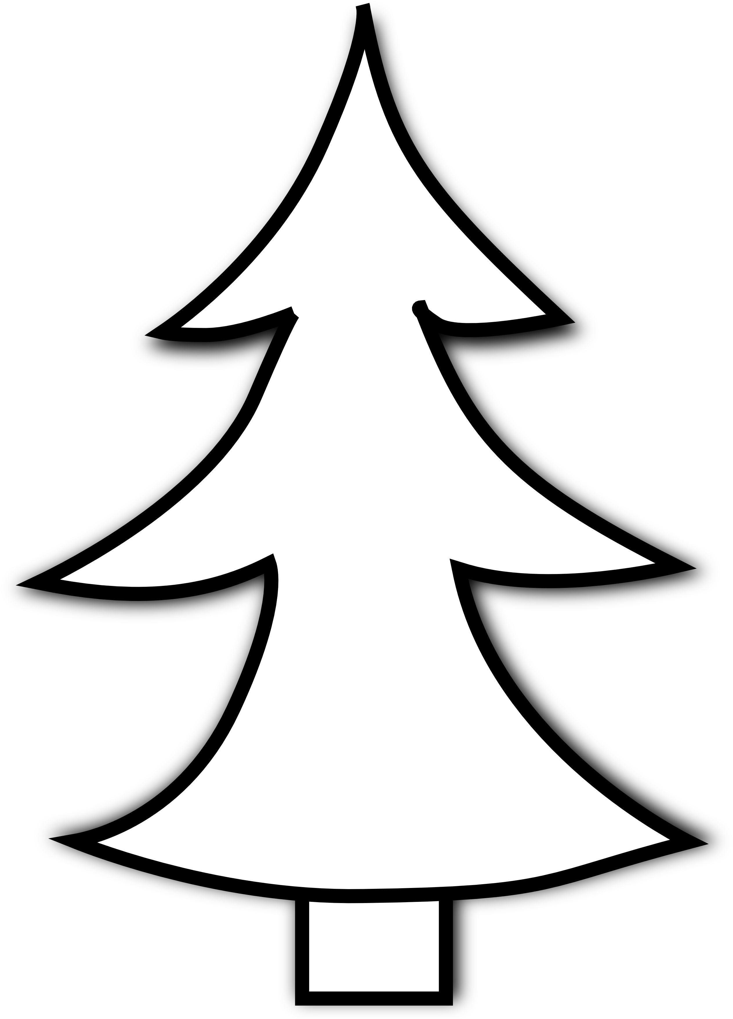 Minimalist Christmas Tree Clipart PNG
