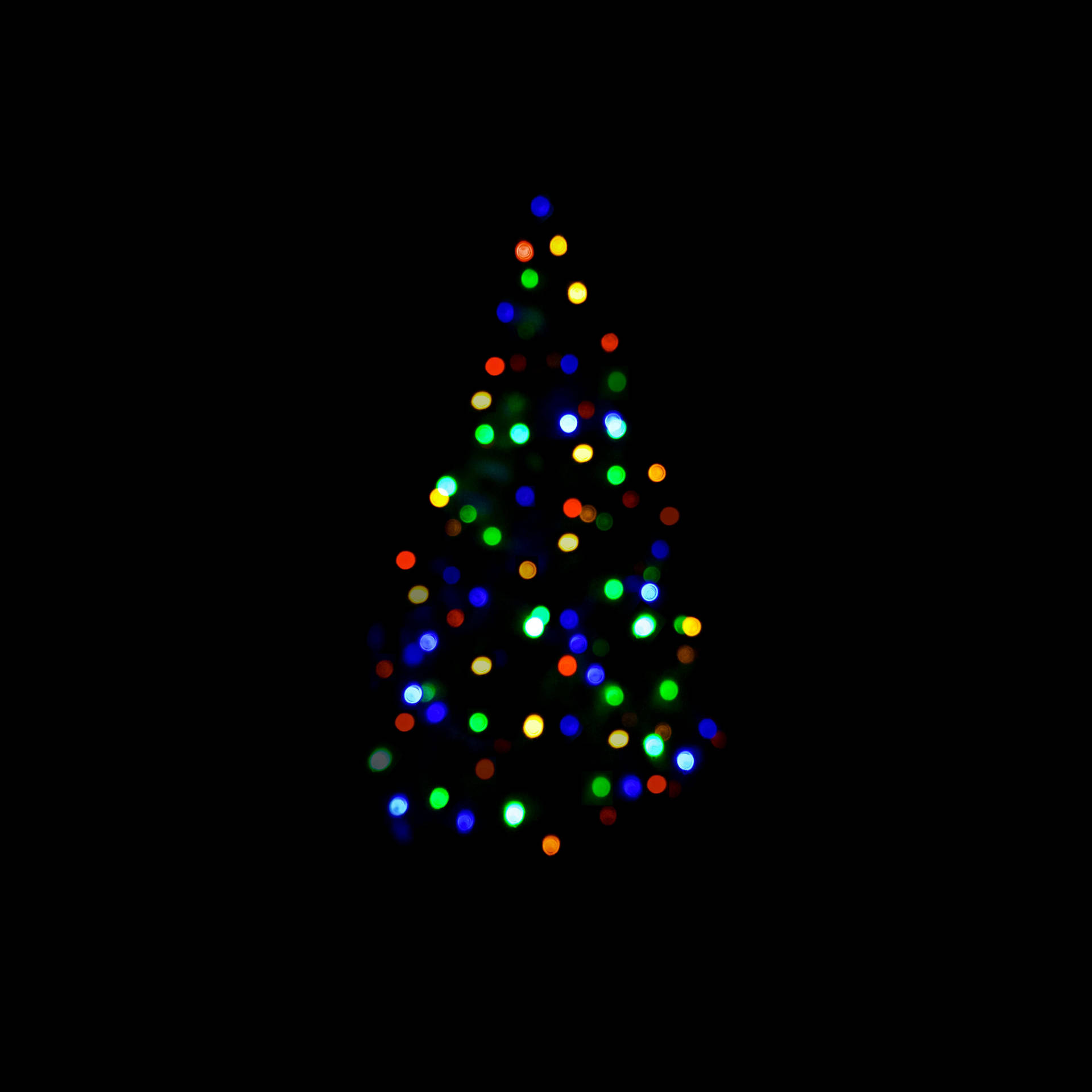 Minimalist Christmas Tree Lights Bokeh