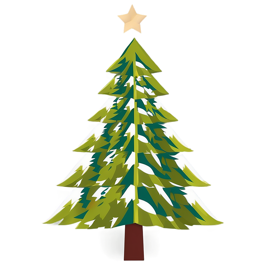 Minimalist Christmas Tree Transparent Png 05262024 PNG