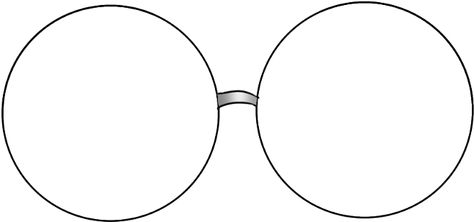 Minimalist Circle Glasses Illustration PNG