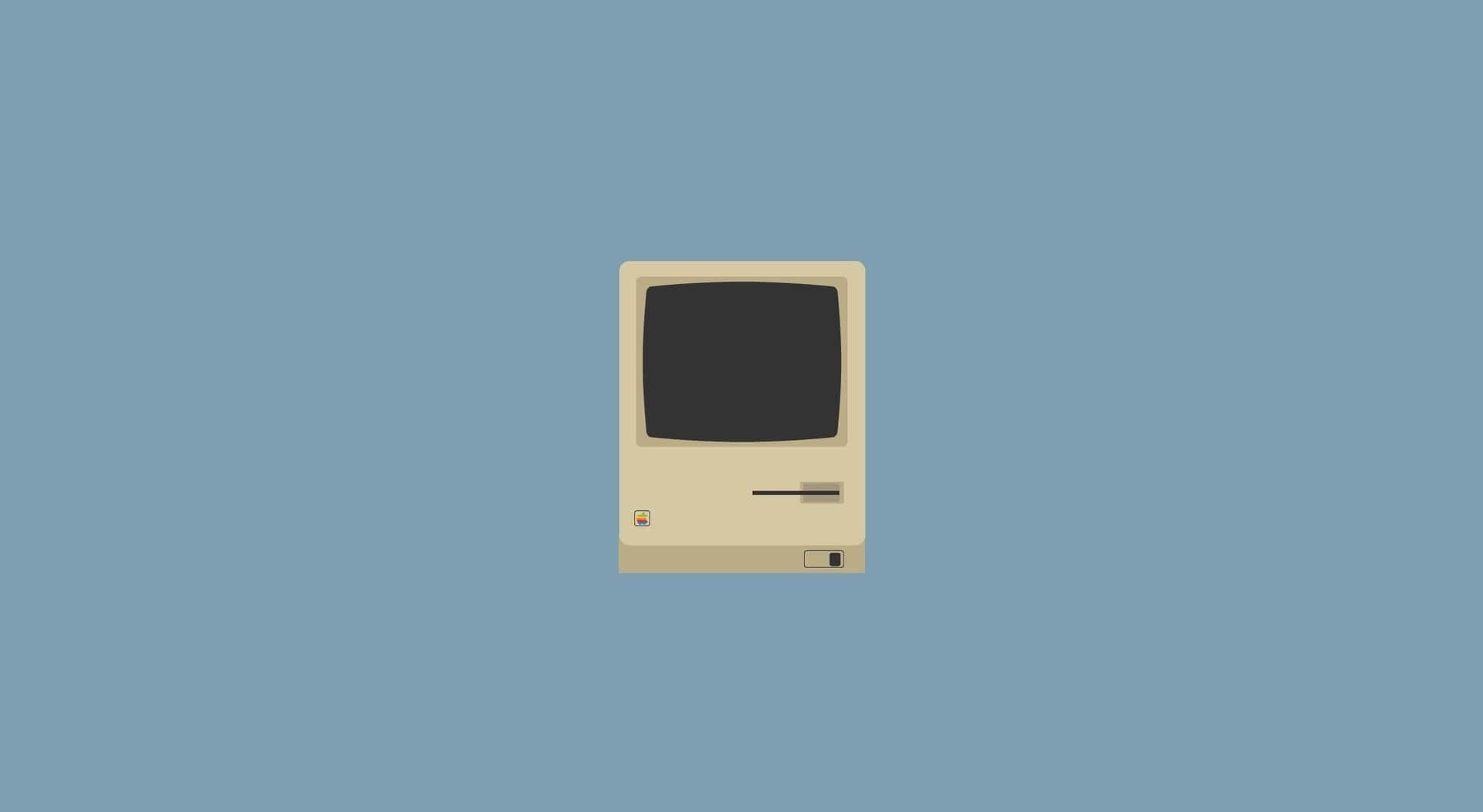 Minimalist Classic Macintosh Illustration Wallpaper