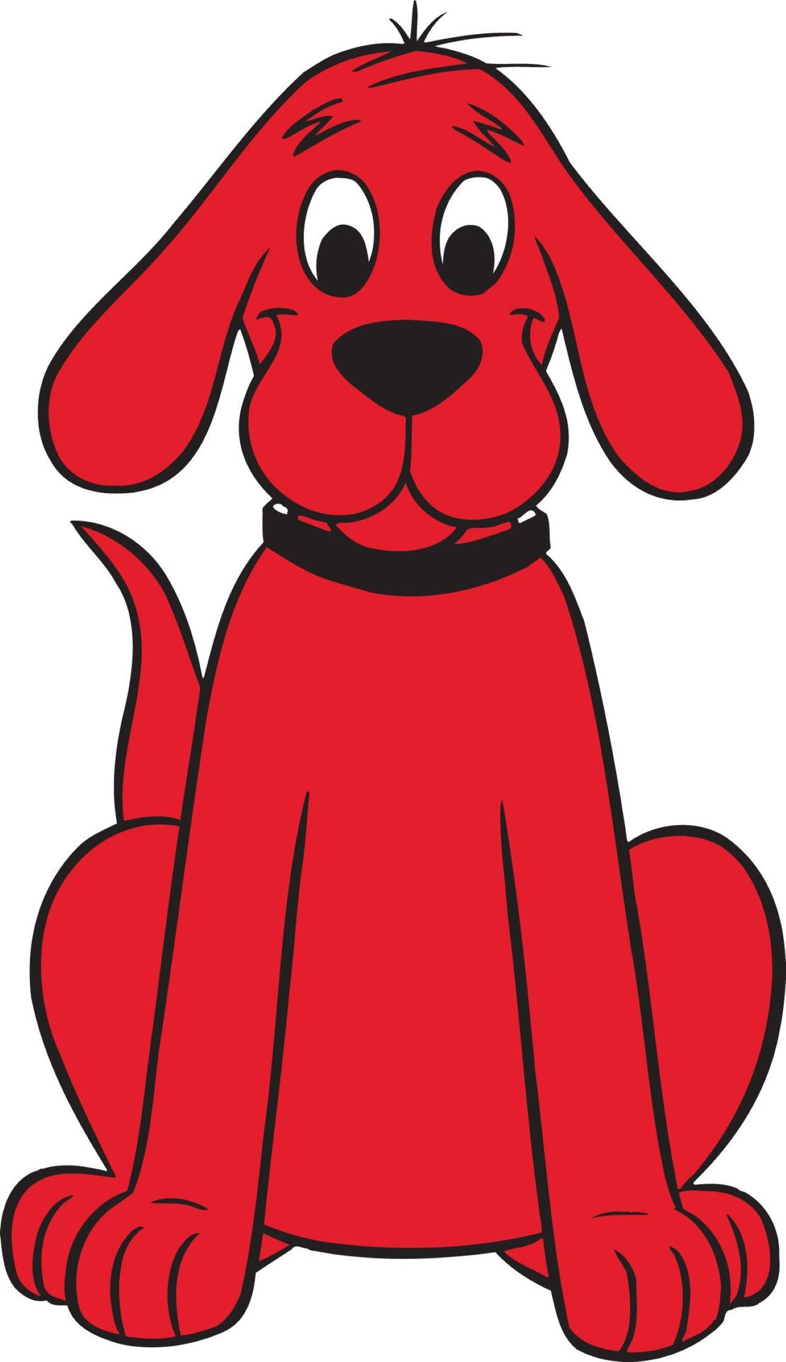 Minimalist Clifford The Big Red Dog Background