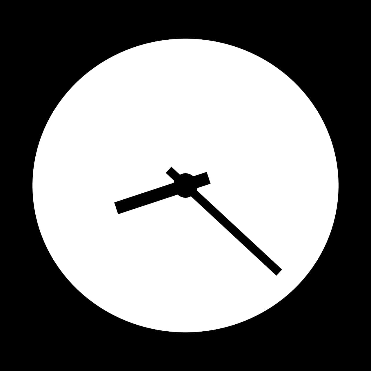 Minimalist Clock Face Graphic PNG
