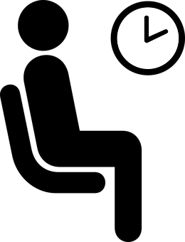 Minimalist Clock Graphic PNG