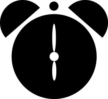 Minimalist Clock Hands Black Background PNG