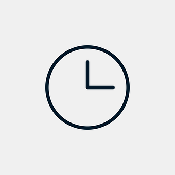 Minimalist Clock Icon PNG