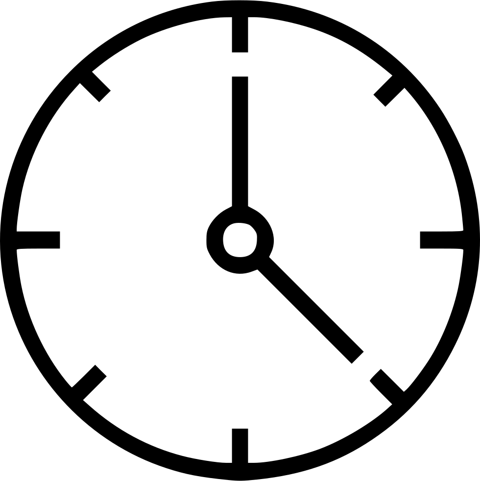 Minimalist Clock Icon PNG