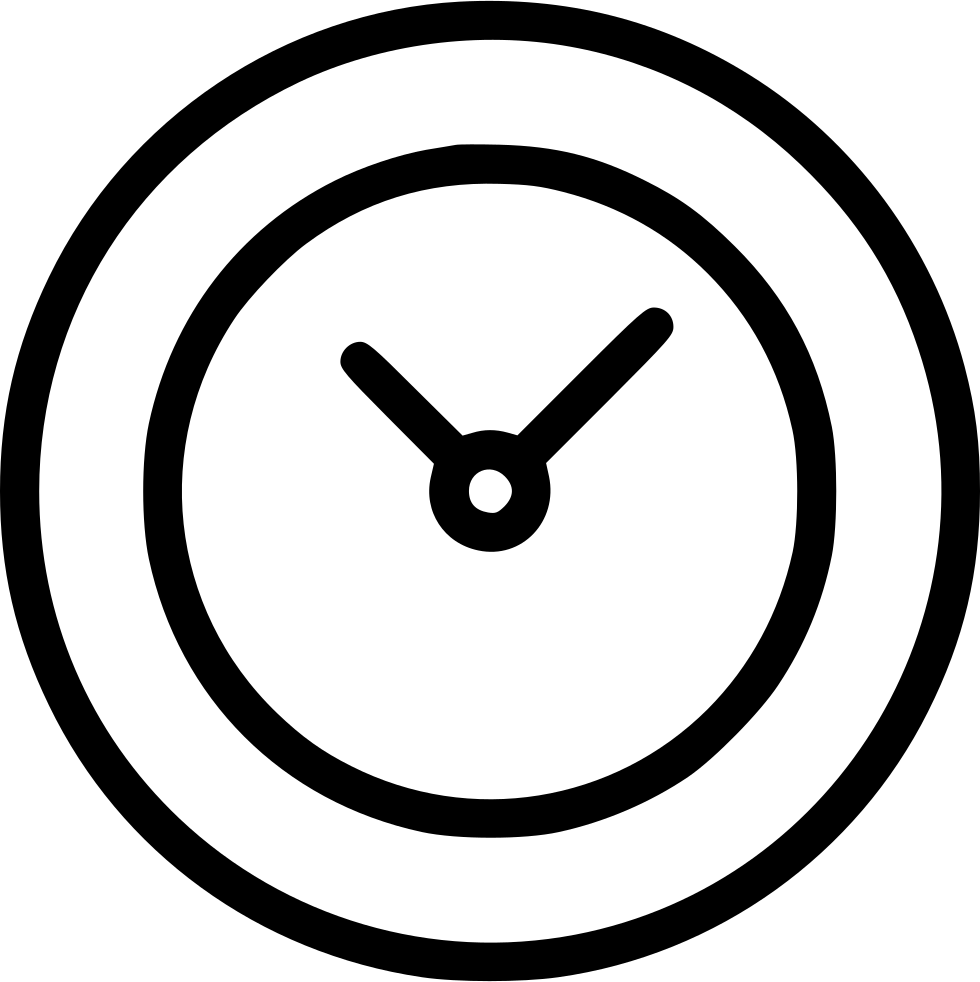 Minimalist Clock Icon PNG