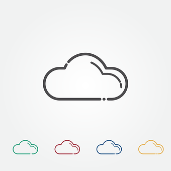 Minimalist Cloud Icon Design PNG