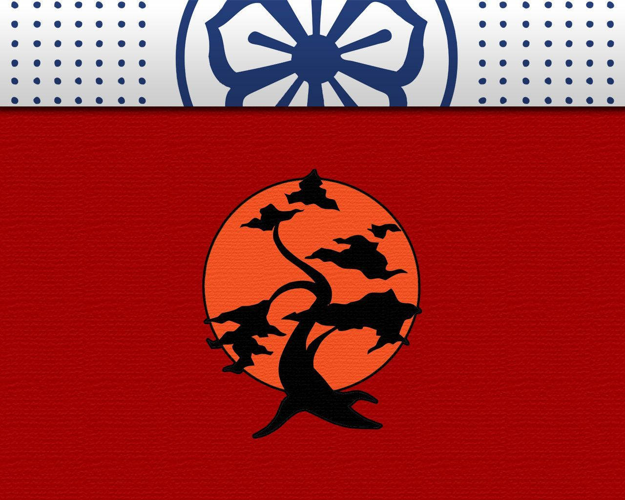 Minimalistisk Cobra Kai Black Tree Logo Wallpaper