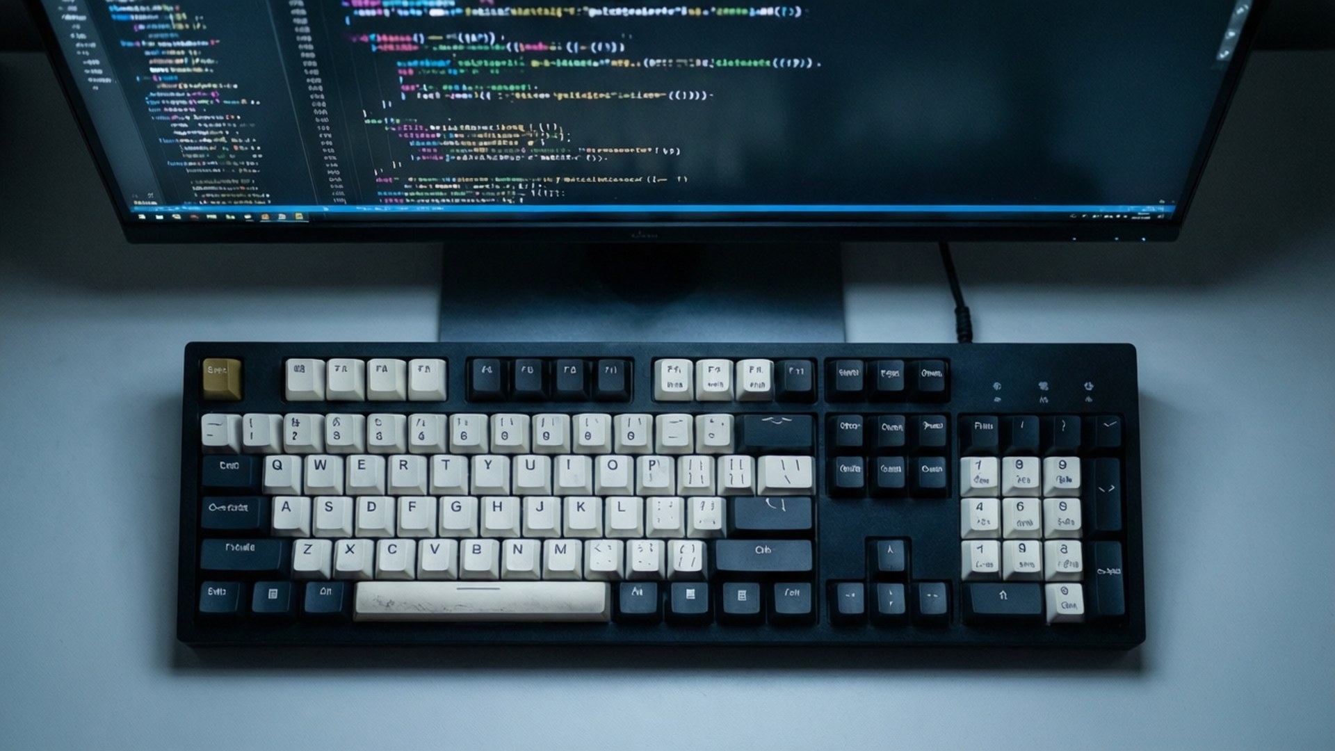 Minimalistisches Code-Setup Wallpaper