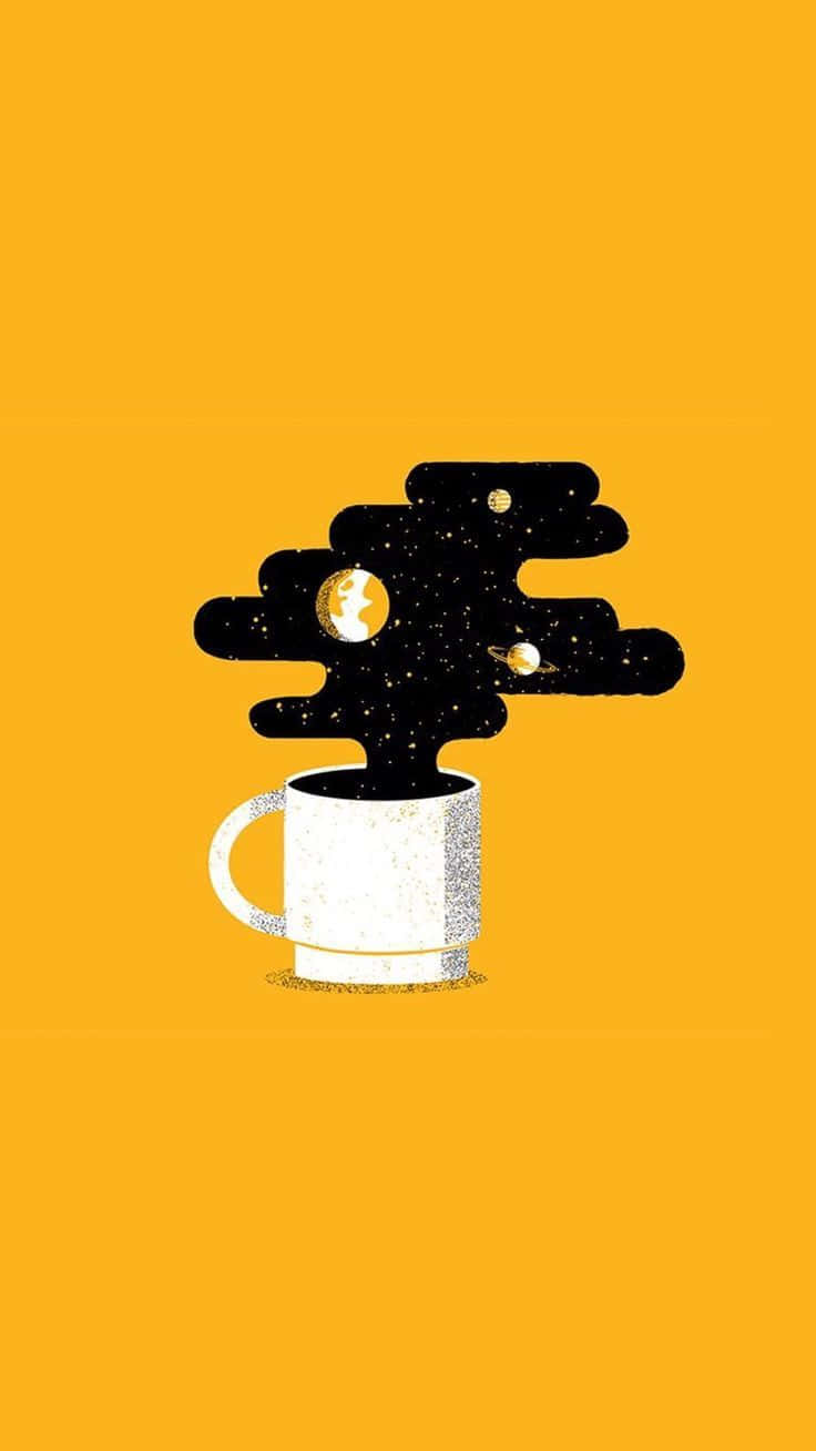 Aesthetic Minimalist Coffee Moment Wallpaper
