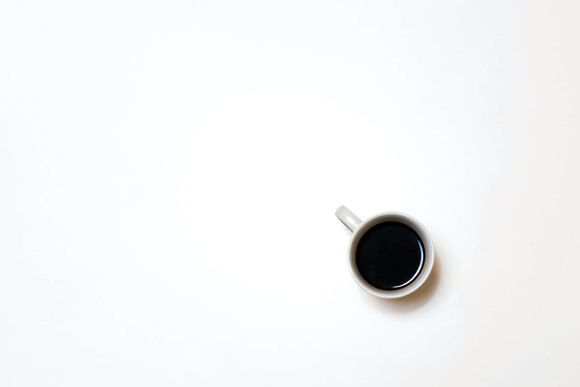 Minimalist Coffee Cup White Background Wallpaper