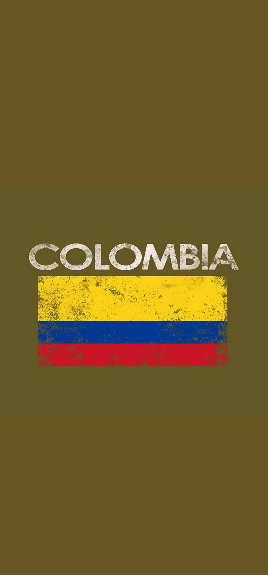 Minimalist Colombia Flag Art Wallpaper