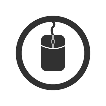 Minimalist Computer Mouse Icon PNG