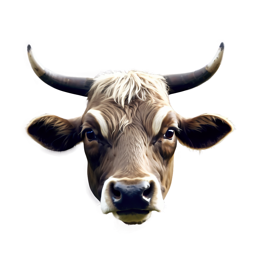 Minimalist Cow Head Png 06212024 PNG