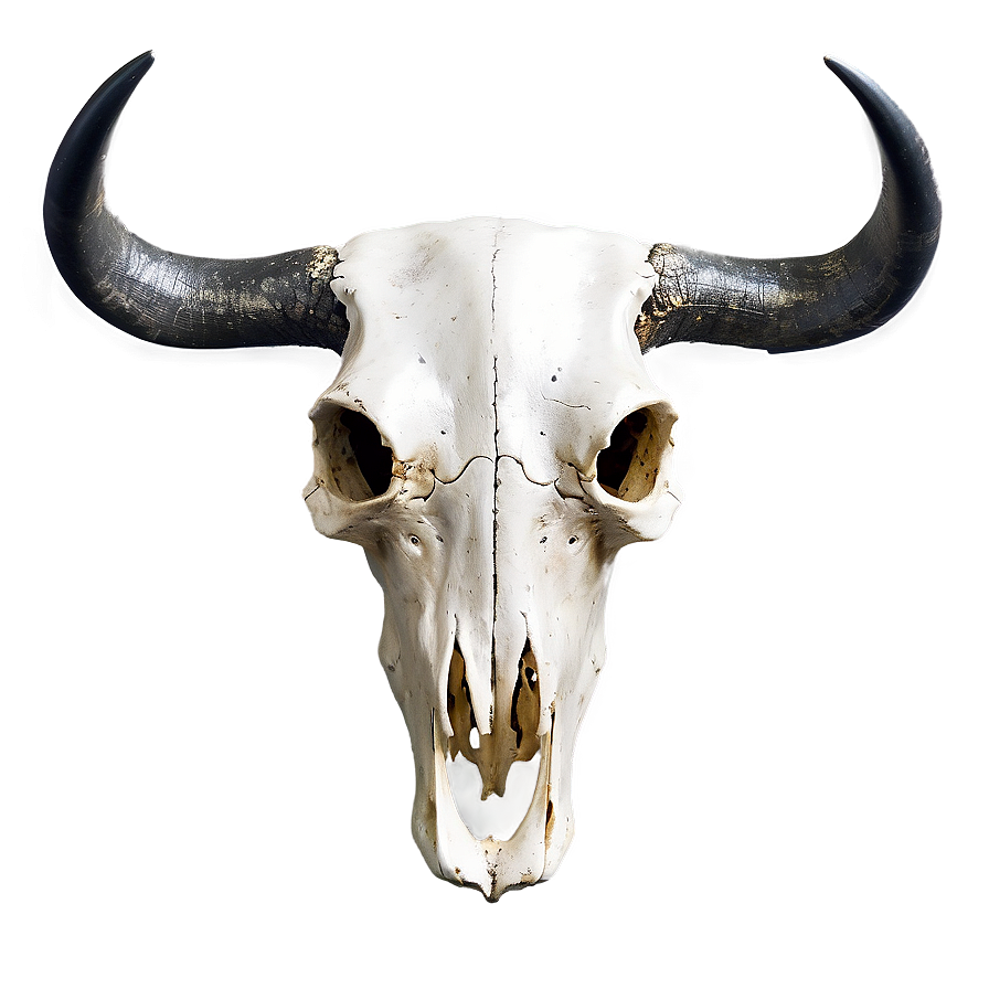 Minimalist Cow Skull Outline Png 06132024 PNG