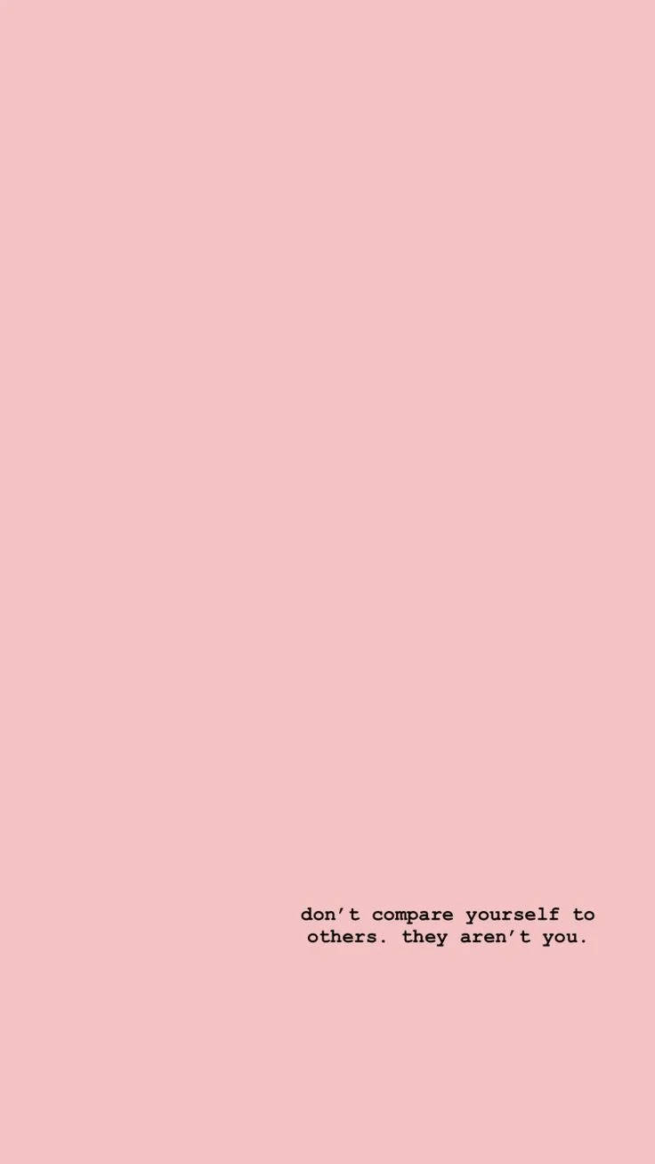 Minimalist Cute Quote Pink Background