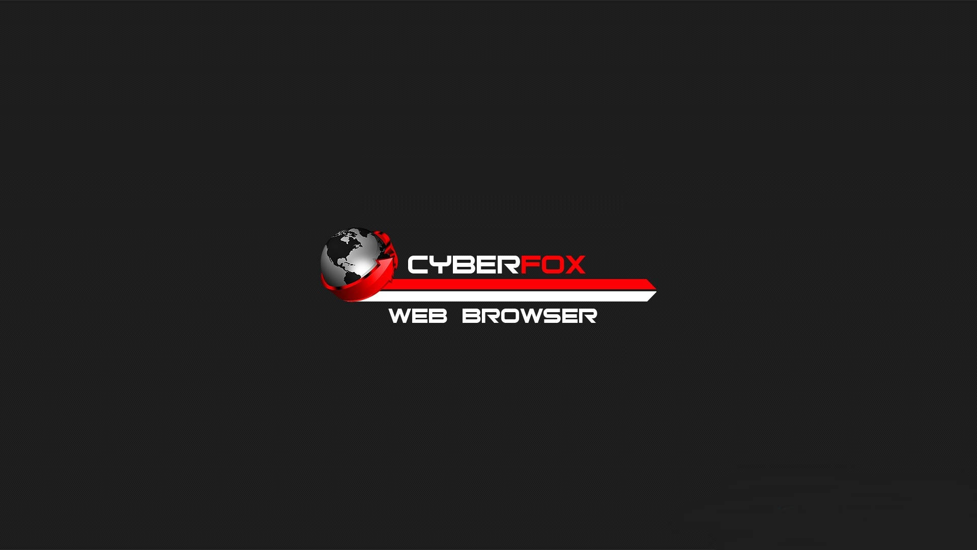Minimalistisk Cyberfox Browser i sort Wallpaper