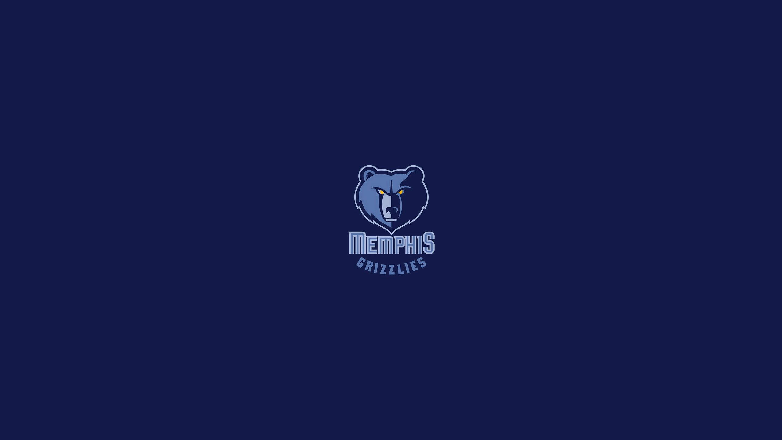 Papelde Parede Do Computador Ou Celular Com O Logo Do Memphis Grizzlies Da Nba Em Azul Escuro Minimalista. Papel de Parede