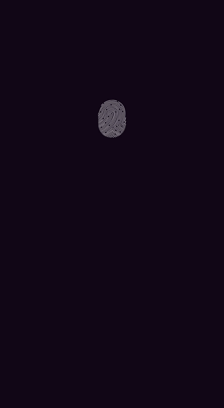 Minimalist Dark Fingerprint Phone Wallpaper