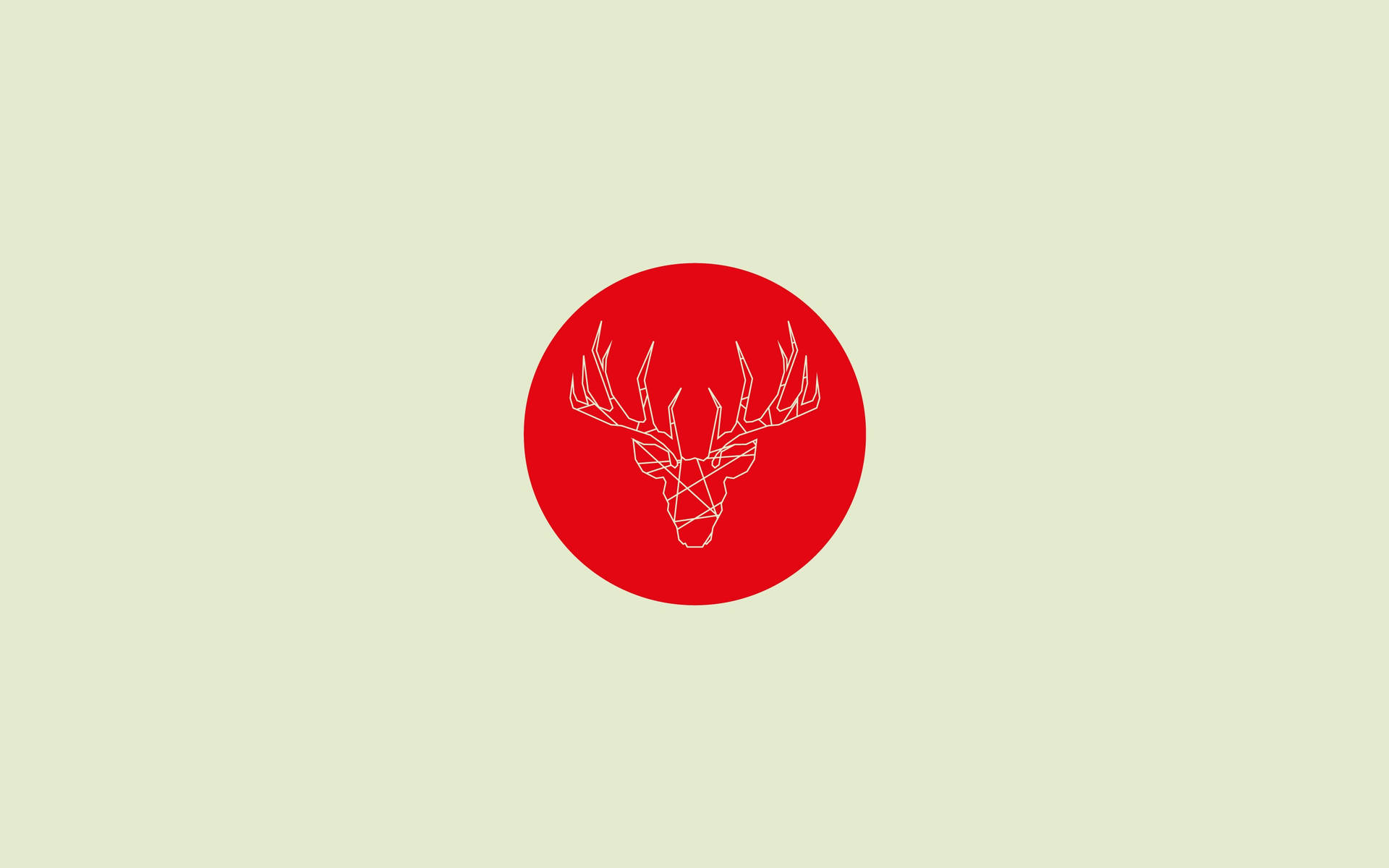 The beauty of minimalist art of a deer Wallpaper
