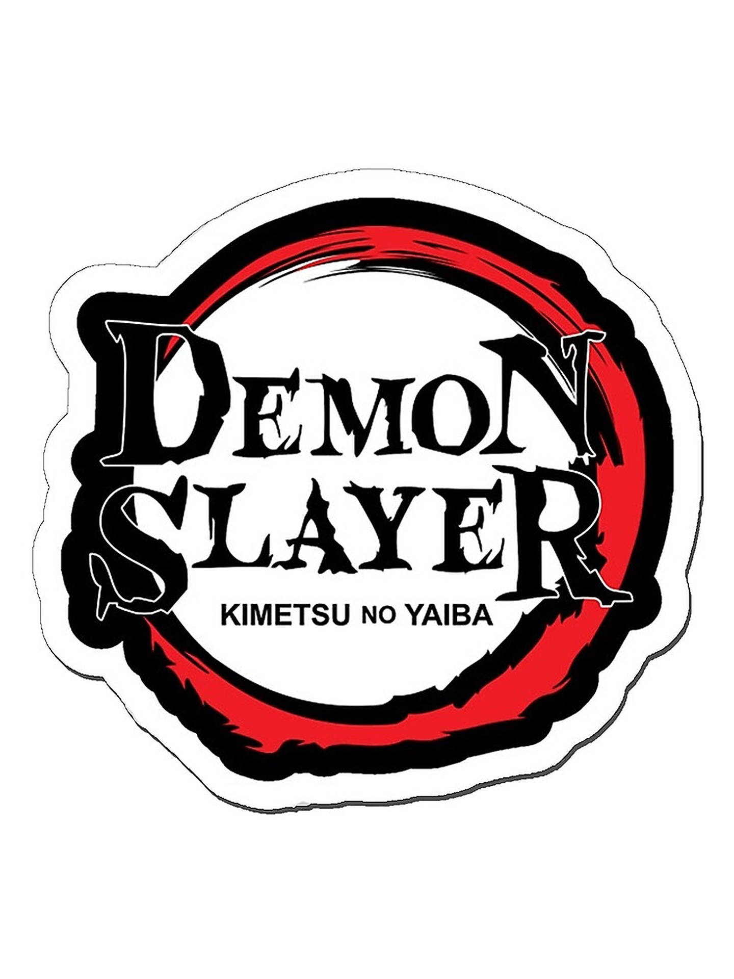 Minimalist Demon Slayer Logo Wallpaper
