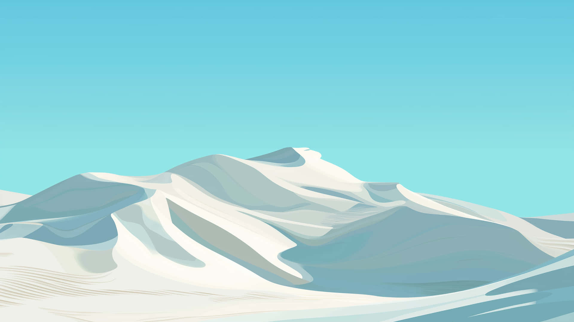 Minimalist Desert Landscape: Serene White Sand Dunes And Sky Wallpaper
