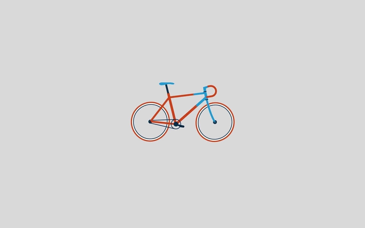 Cykelvej minimalistisk design HD tapeter Wallpaper
