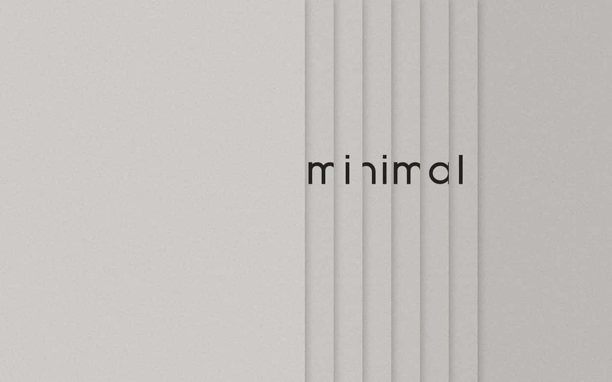 A White Background With The Word Minimal On It Wallpaper