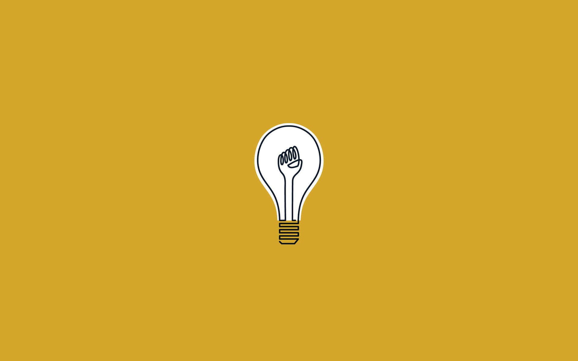A Light Bulb On A Yellow Background