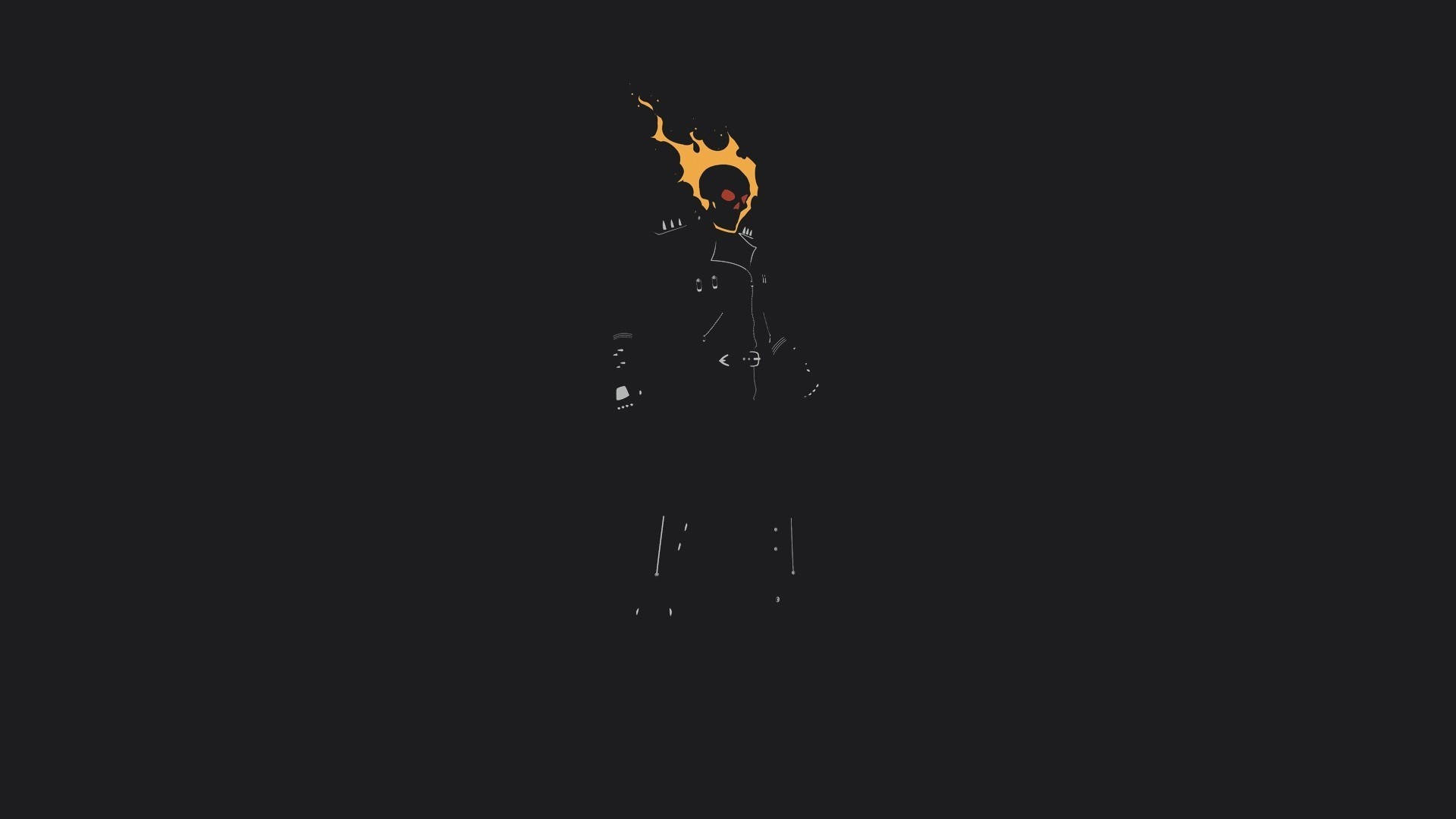 Minimalist Desktop Ghost Rider Picture