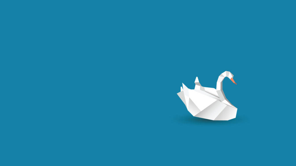 Minimalist Desktop Paper Swan Picture