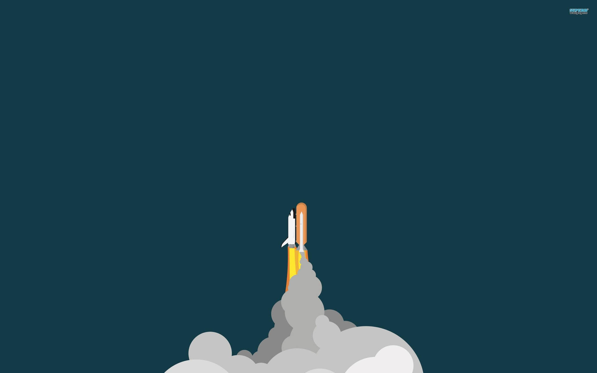 Minimalist Desktop Rocket To The Sky