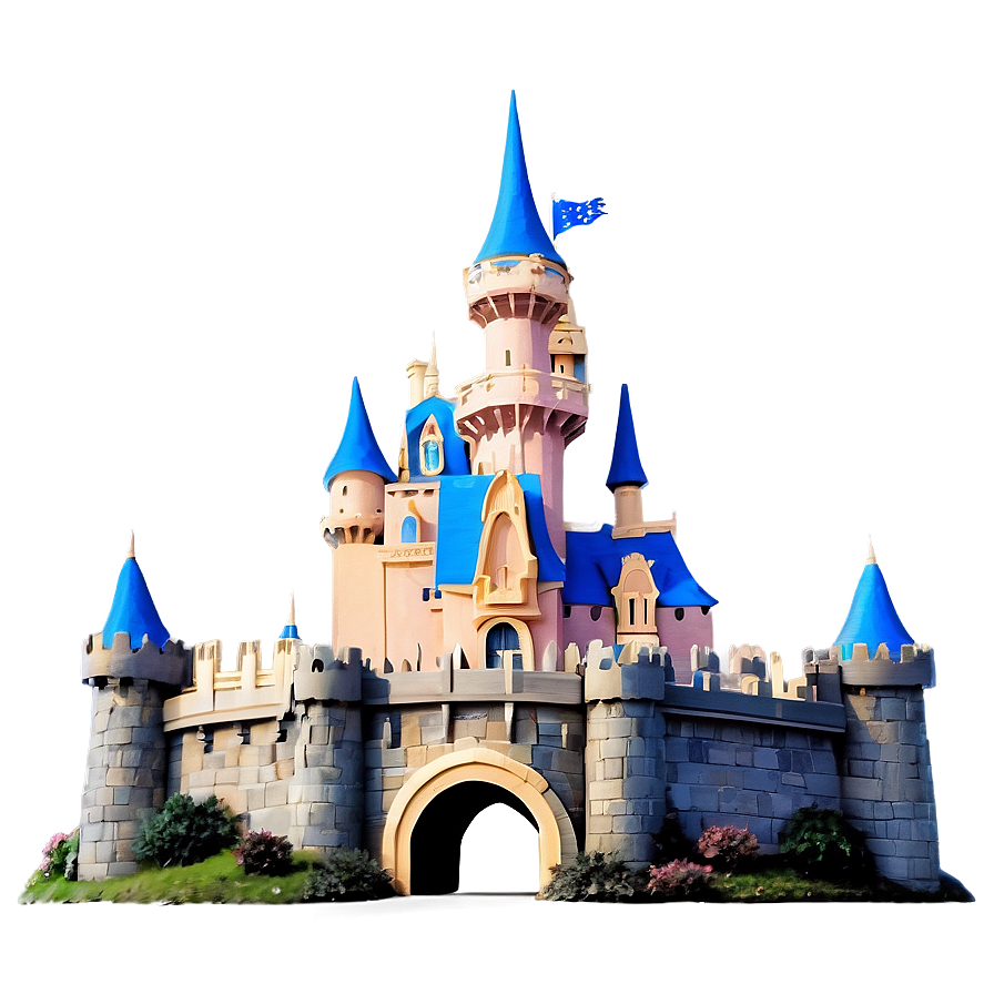 Minimalist Disney Castle Png 05242024 PNG