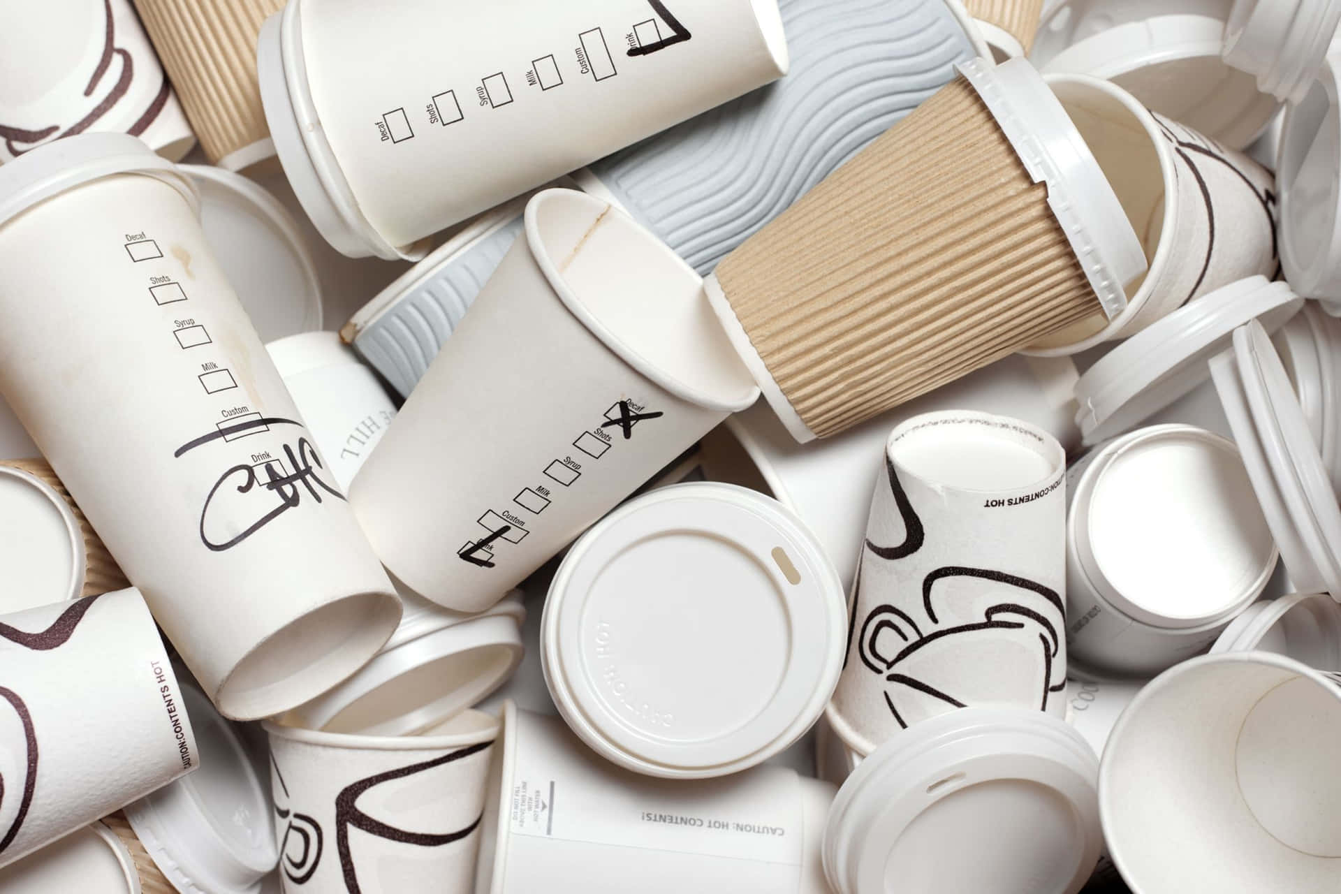 Minimalist Disposable Cups Wallpaper