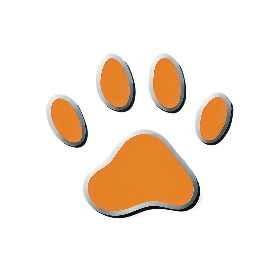 Minimalist Dog Paw Png 06122024 PNG