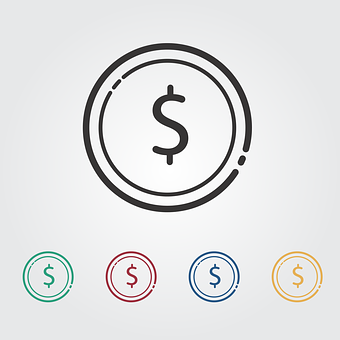 Minimalist Dollar Sign Icon PNG