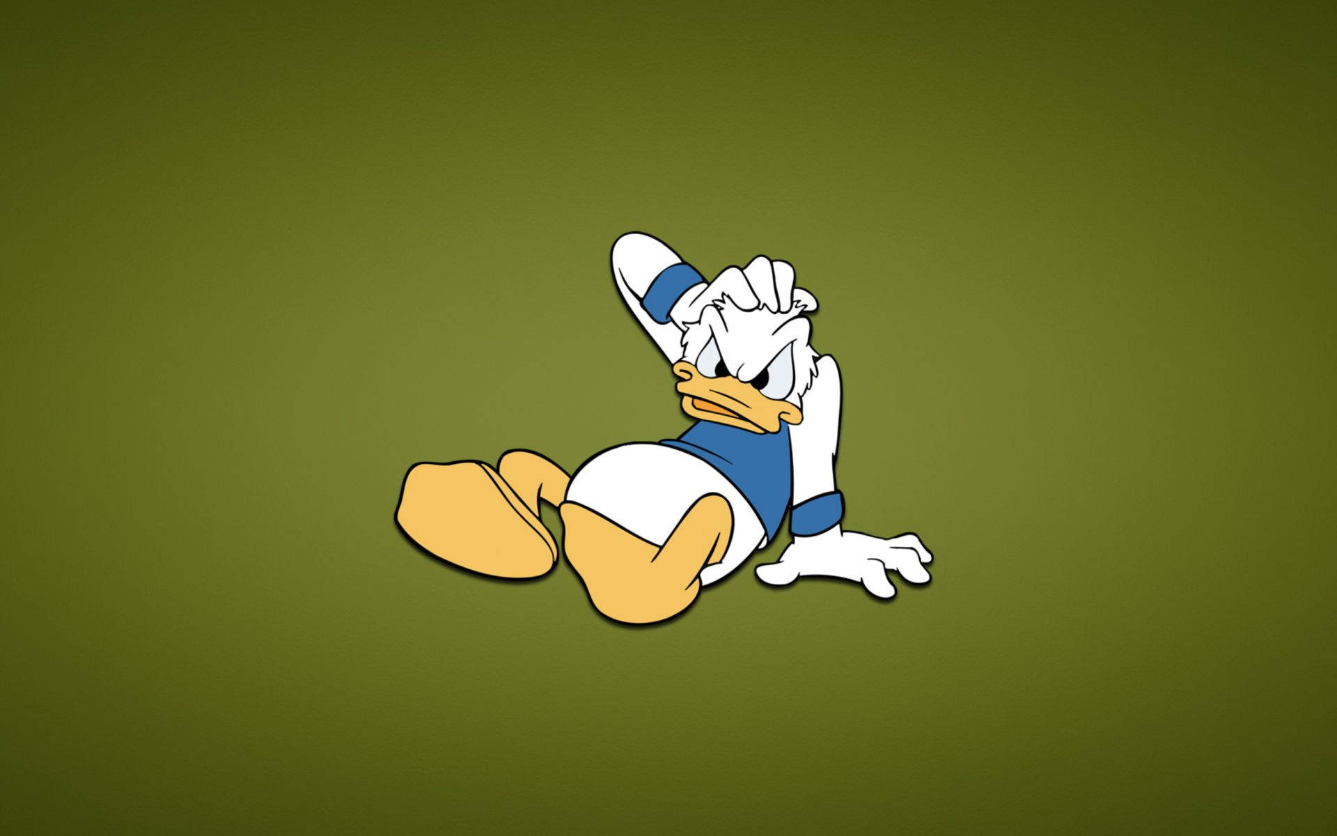 Minimalist Donald Duck Illustration Wallpaper