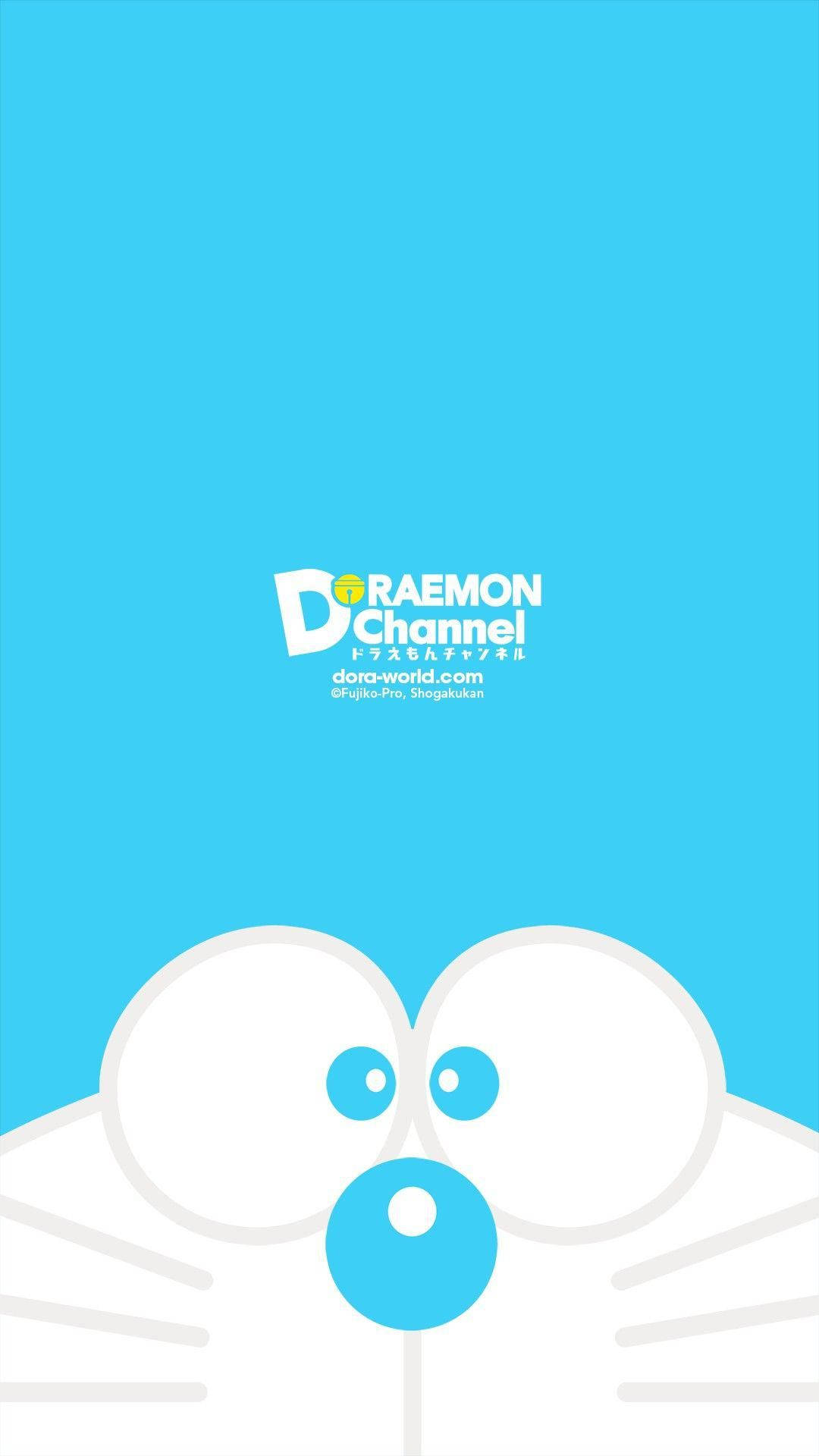 Minimalist Doraemon iPhone Digital Art Wallpaper