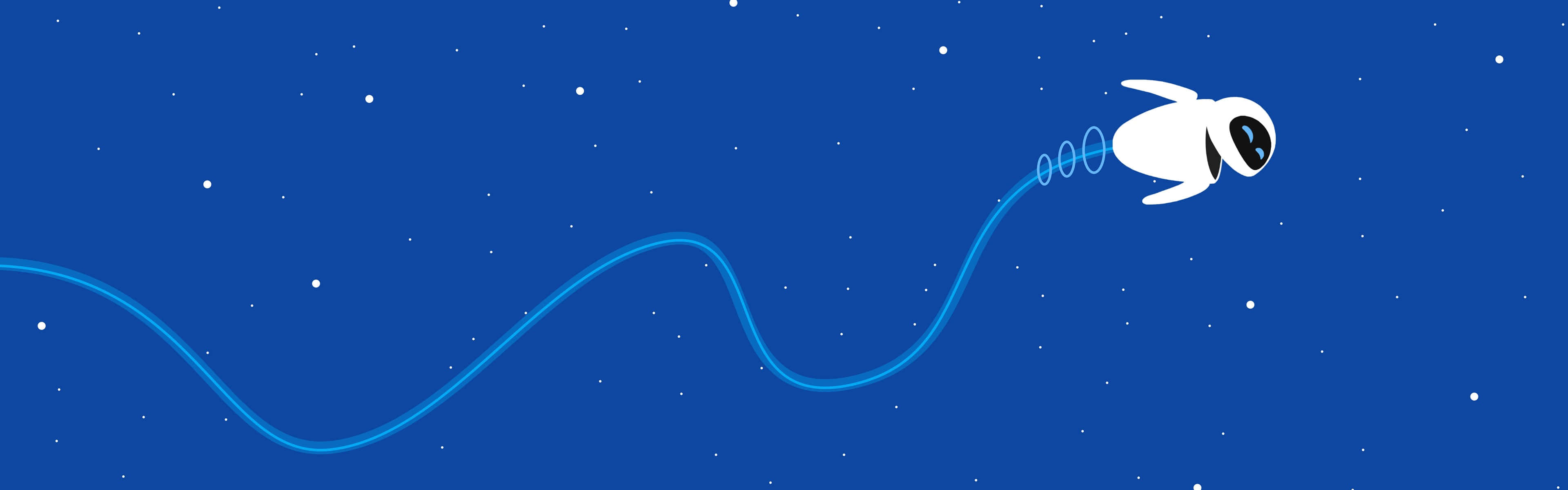 Unanave Espacial Azul Volando En El Cielo Fondo de pantalla