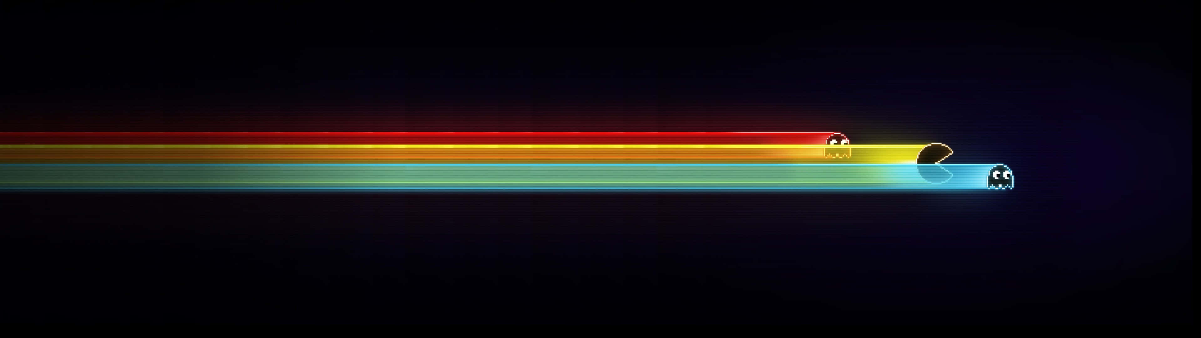 A Colorful Light Tube On A Black Background Wallpaper