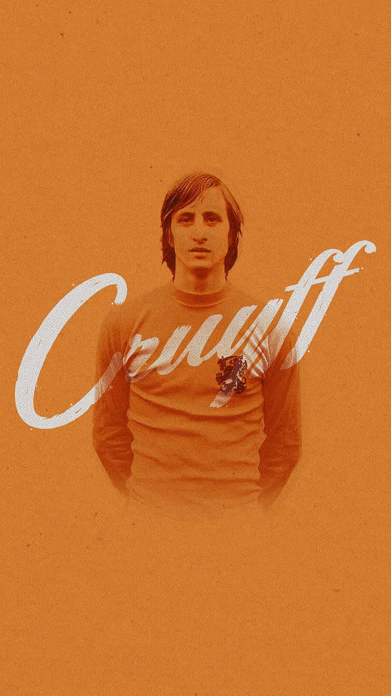 Ritrattominimalista Del Leggendario Johan Cruyff Olandese. Sfondo
