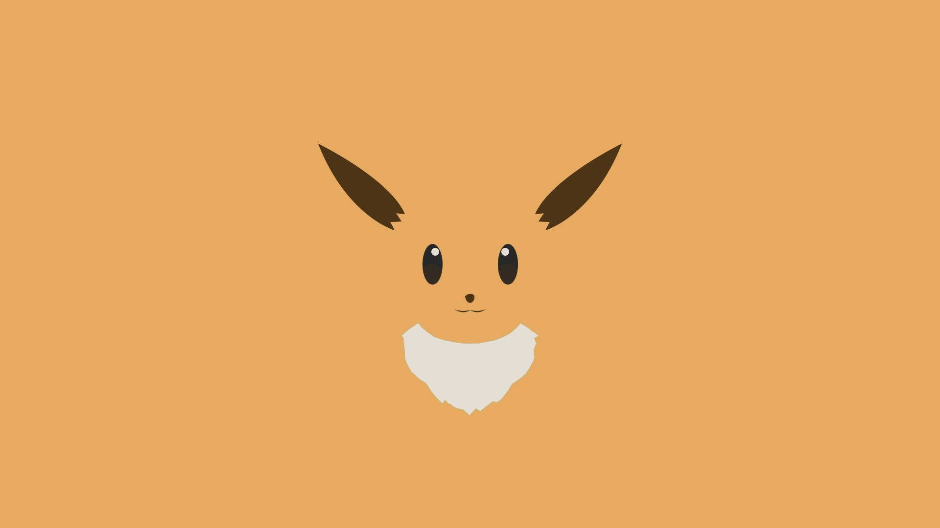 Minimalist Eevee In Pokémon Desktop Wallpaper
