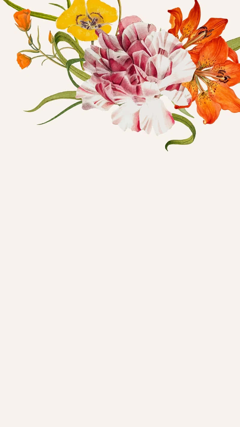 Minimalist Floral Arrangement Aesthetic.jpg Wallpaper